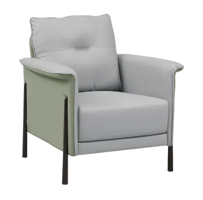 LIPARI - 1, křeslo, ekokůže šedá/zelená